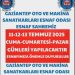 ODAMIZ BAŞKANI RAMAZAN BALCI GELENEKSEL ESNAF SAHRESİ GÜNLERİNİ 09-10-11-12 TEMMUZ 2026 TARİHLERİ OLARAK AÇIKLADI.